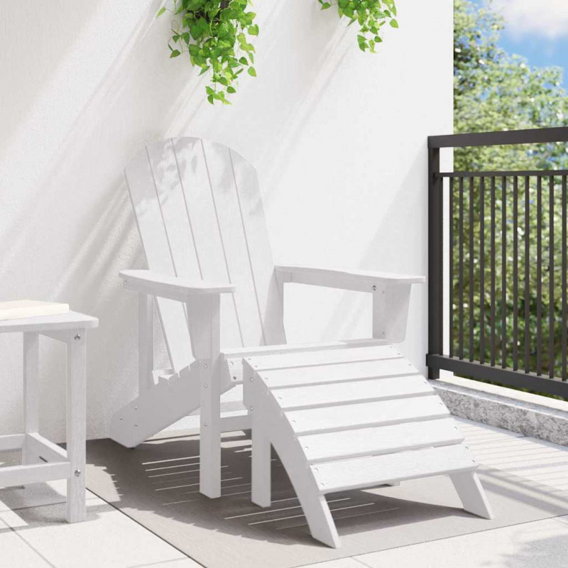 Krzesło Adirondack Biały 82 x 74 x 92 cm HDPE
