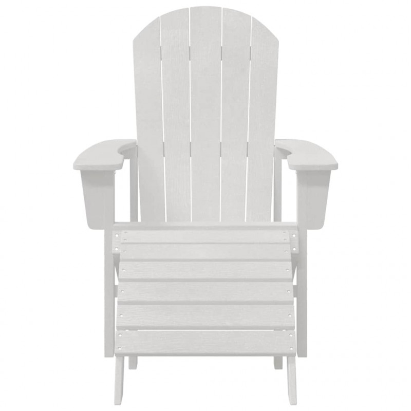 Krzesło Adirondack Biały 82 x 74 x 92 cm HDPE