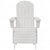 Krzesło Adirondack Biały 82 x 74 x 92 cm HDPE