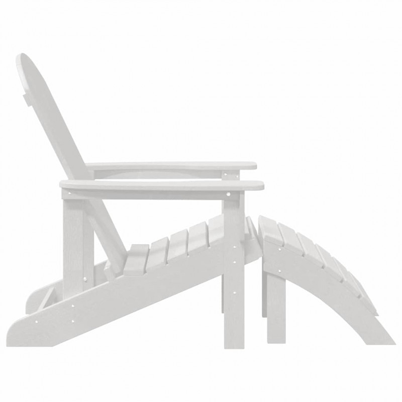 Krzesło Adirondack Biały 82 x 74 x 92 cm HDPE