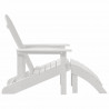 Krzesło Adirondack Biały 82 x 74 x 92 cm HDPE