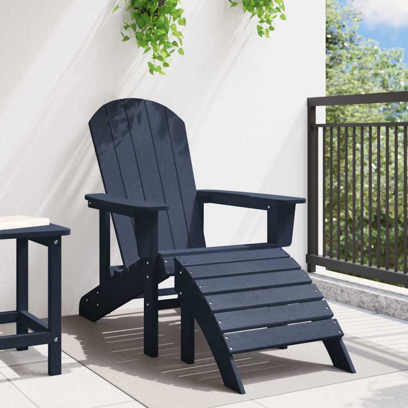 Krzesło Adirondack Granatowy 82 x 74 x 92 cm HDPE