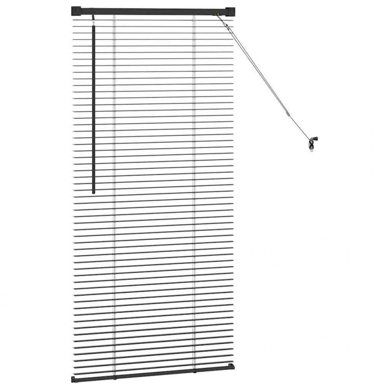 Żaluzje weneckie Czarny 60 x 2,5 x 130 cm Aluminium