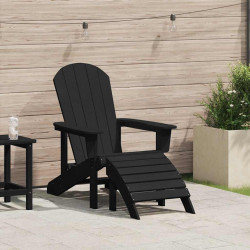 Krzesło Adirondack Czarny 82 x 74 x 92 cm HDPE