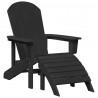 Krzesło Adirondack Czarny 82 x 74 x 92 cm HDPE