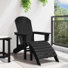 Krzesło Adirondack Czarny 82 x 74 x 92 cm HDPE