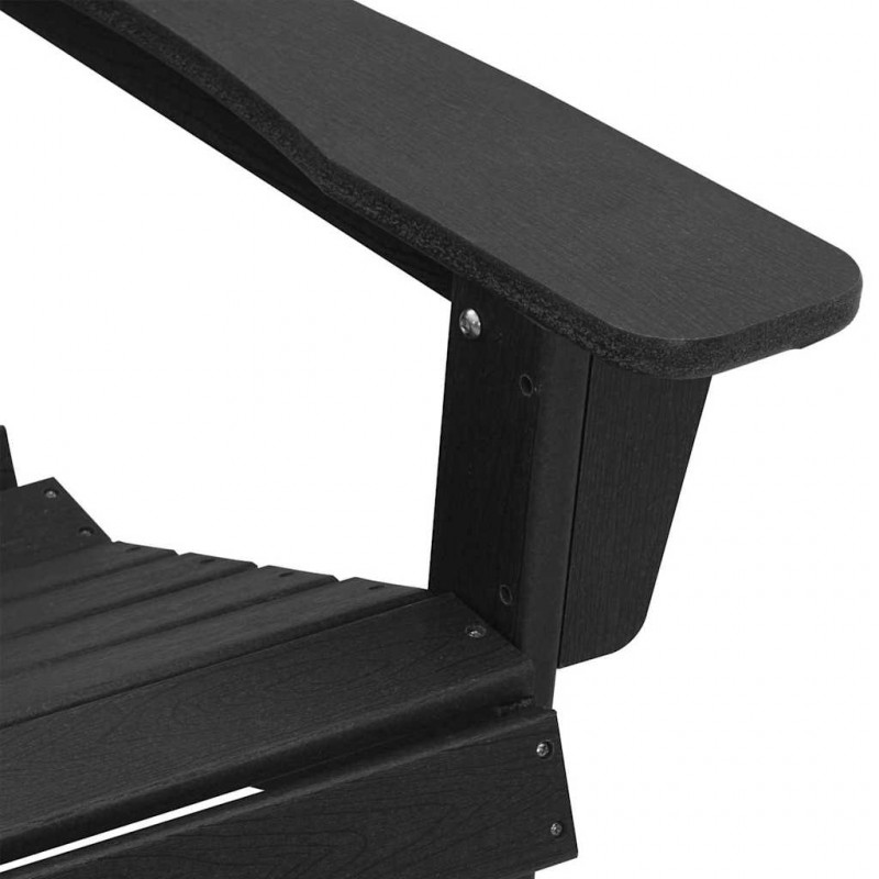 Krzesło Adirondack Czarny 82 x 74 x 92 cm HDPE