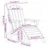 Krzesło Adirondack Czarny 82 x 74 x 92 cm HDPE