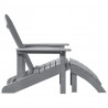 Krzesło Adirondack Jasnoszary 82 x 74 x 92 cm HDPE