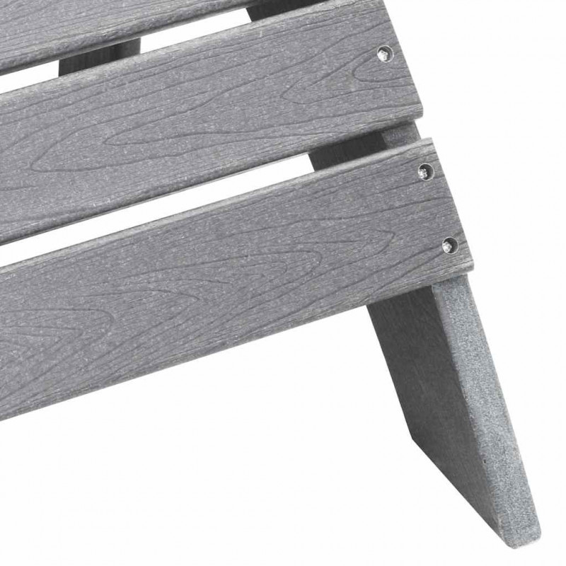 Krzesło Adirondack Jasnoszary 82 x 74 x 92 cm HDPE