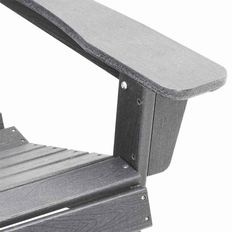 Krzesło Adirondack Jasnoszary 82 x 74 x 92 cm HDPE