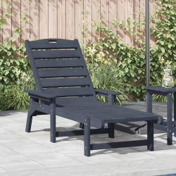 Leżak Granatowy 195,5 x 53 x 98,5 cm HDPE