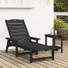 Leżak Czarny 195,5 x 53 x 98,5 cm HDPE