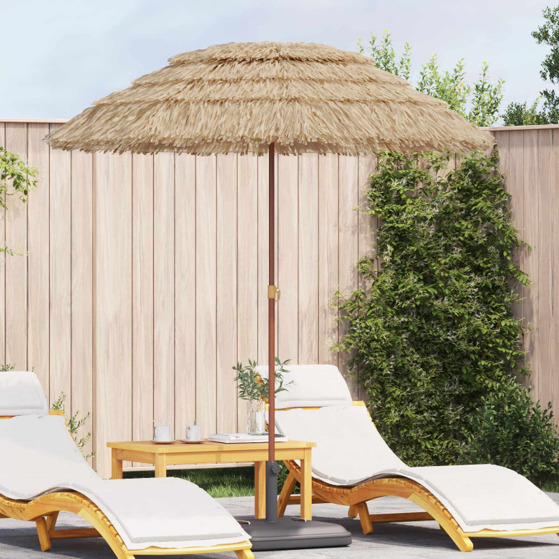 Parasol plażowy Naturalny 255 x 255 x 255 cm Poliester i Stal