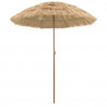 Parasol plażowy Naturalny 255 x 255 x 255 cm Poliester i Stal