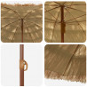Parasol plażowy Naturalny 255 x 255 x 255 cm Poliester i Stal