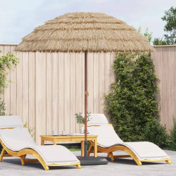 Parasol plażowy Naturalny 255 x 255 x 255 cm Poliester i Stal