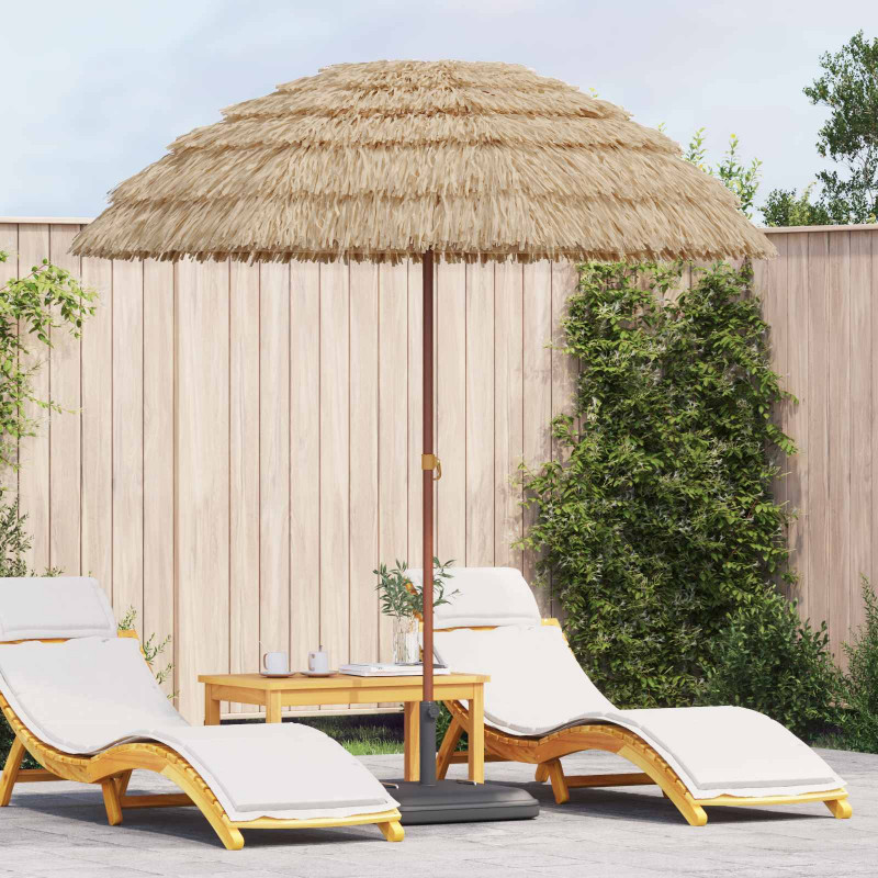 Parasol plażowy Naturalny 255 x 255 x 255 cm Poliester i Stal