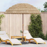Parasol plażowy Naturalny 255 x 255 x 255 cm Poliester i Stal