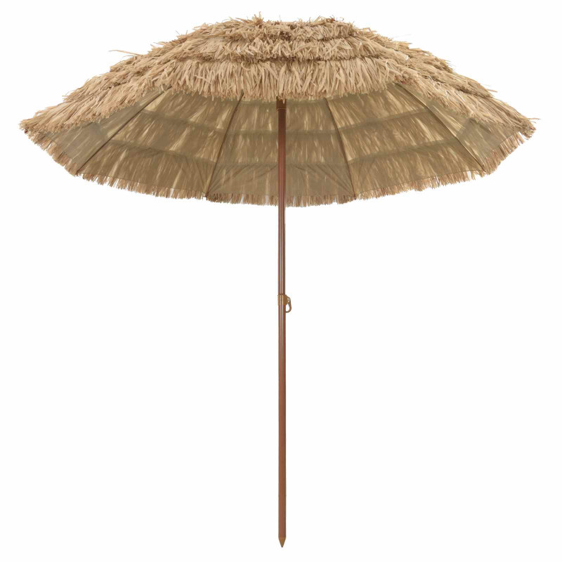 Parasol plażowy Naturalny 255 x 255 x 255 cm Poliester i Stal