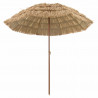 Parasol plażowy Naturalny 255 x 255 x 255 cm Poliester i Stal