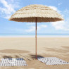 Parasol plażowy Naturalny 255 x 255 x 255 cm Poliester i Stal