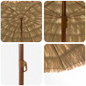 Parasol plażowy Naturalny 255 x 255 x 255 cm Poliester i Stal