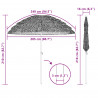 Parasol plażowy Naturalny 255 x 255 x 255 cm Poliester i Stal