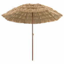 Parasol plażowy Naturalny 255 x 255 x 255 cm Poliester i Stal