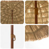 Parasol plażowy Naturalny 255 x 255 x 255 cm Poliester i Stal