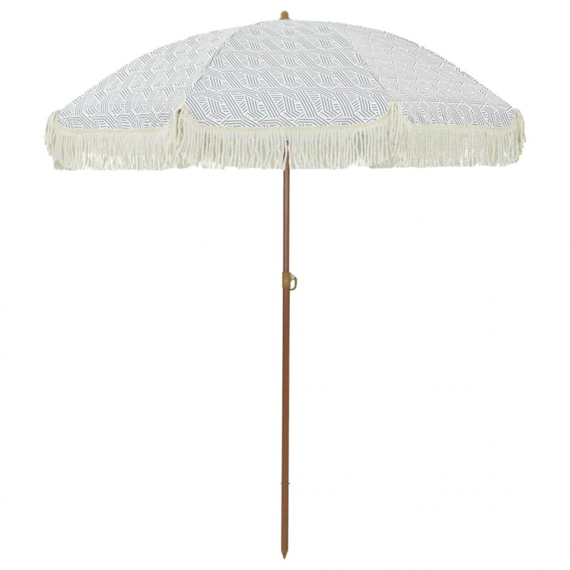 Parasol plażowy Szary i biały 160 x 160 x 196 cm
