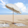 Parasol plażowy Szary i biały 160 x 160 x 196 cm