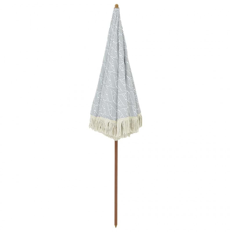 Parasol plażowy Szary i biały 160 x 160 x 196 cm