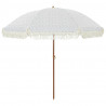 Parasol plażowy Szary i biały 205 x 205 x 210 cm