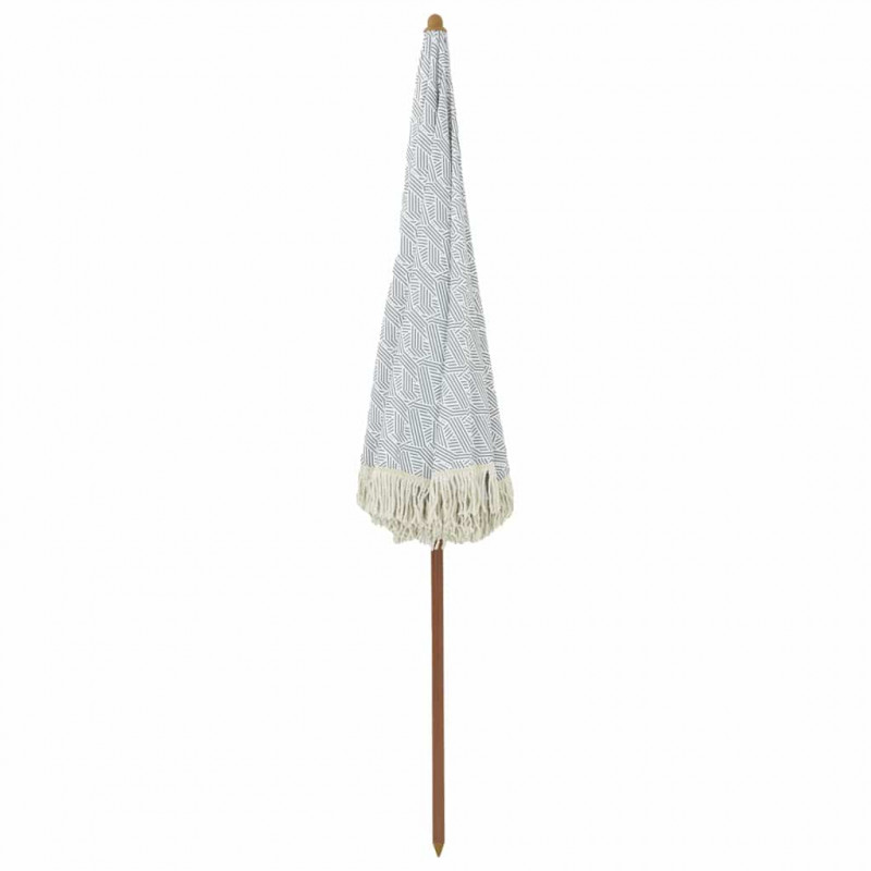 Parasol plażowy Szary i biały 205 x 205 x 210 cm