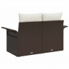 Sofa Ogrodowa z poduszką Brązowy 141 x 62 x 69cm polirattan