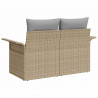 Sofa Ogrodowa z poduszką Beżowy 141 x 62 x 69cm polirattan