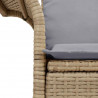 Sofa Ogrodowa z poduszką Beżowy 141 x 62 x 69cm polirattan