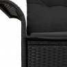 Sofa Ogrodowa z poduszką Czarny 141 x 62 x 69cm polirattan