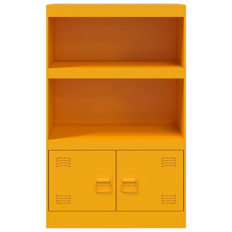 Szafka boczna, musztardowa, 67x39x107 cm, stal