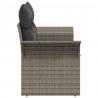 Sofa Ogrodowa z poduszką Szary 141 x 62 x 69cm polirattan
