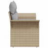 Sofa Ogrodowa z poduszką Beżowy 141 x 62 x 69cm polirattan