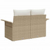 Sofa Ogrodowa z poduszką Beżowy 141 x 62 x 69cm polirattan