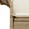 Sofa Ogrodowa z poduszką Beżowy 141 x 62 x 69cm polirattan