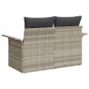 Sofa Ogrodowa z poduszką Jasnoszary 141 x 62 x 69cm polirattan