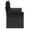 Sofa Ogrodowa z poduszką Czarny 141 x 62 x 69cm polirattan