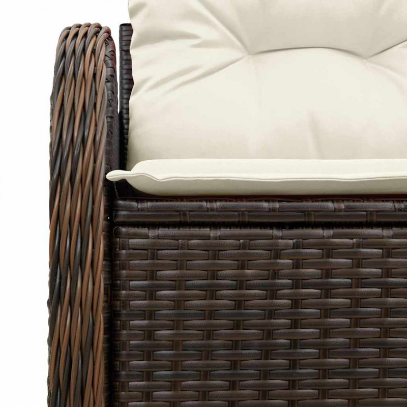Sofa Ogrodowa z poduszką Brązowy 121 x 62 x 69cm polirattan