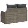 Sofa Ogrodowa z poduszką Szary 121 x 62 x 69cm polirattan