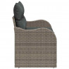 Sofa Ogrodowa z poduszką Szary 121 x 62 x 69cm polirattan