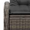 Sofa Ogrodowa z poduszką Szary 121 x 62 x 69cm polirattan